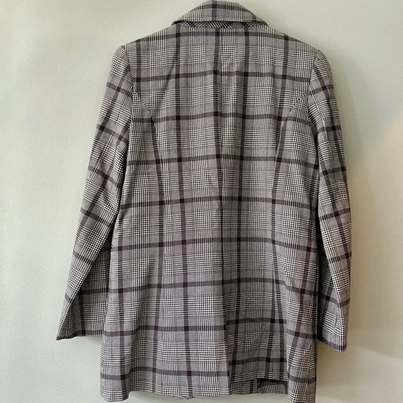 Able Brown Plaid Blazer with Structured Shoulders - Picture 4 of 4